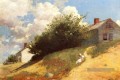 Maisons sur une colline réalisme peintre Winslow Homer